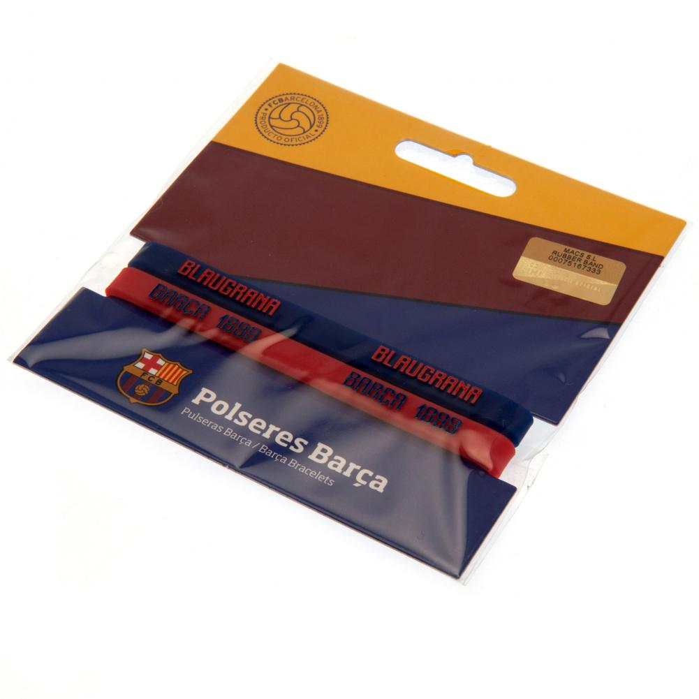 巴塞罗那足球俱乐部硅胶腕带（2 件装）