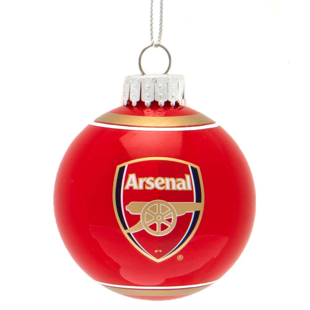 Arsenal FC Glass Bauble