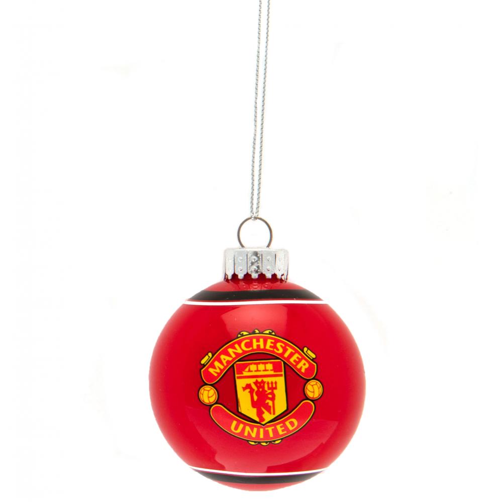 Manchester United FC Glass Bauble