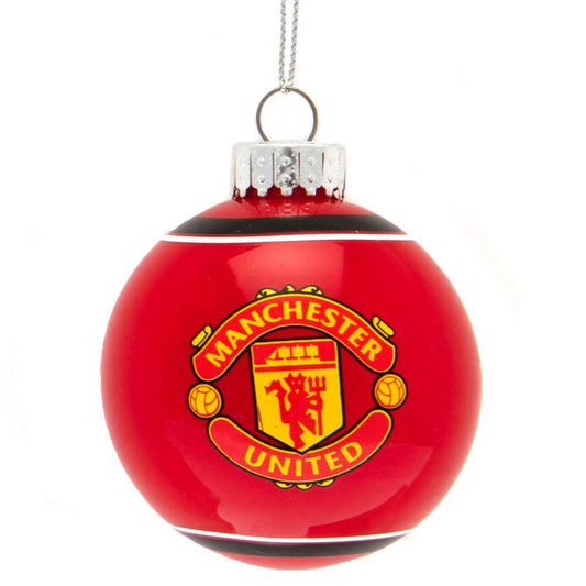 Manchester United FC Glass Bauble