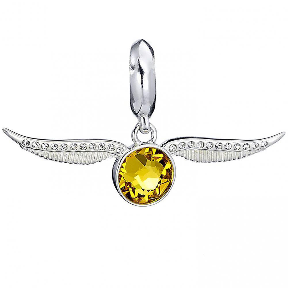 Harry Potter Sterling Silver Crystal Charm Golden Snitch