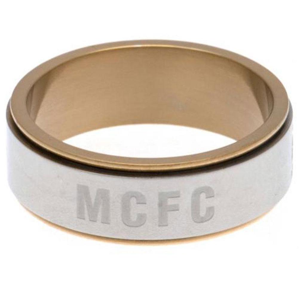 Manchester City FC Bi Colour Spinner Ring XXX-Large