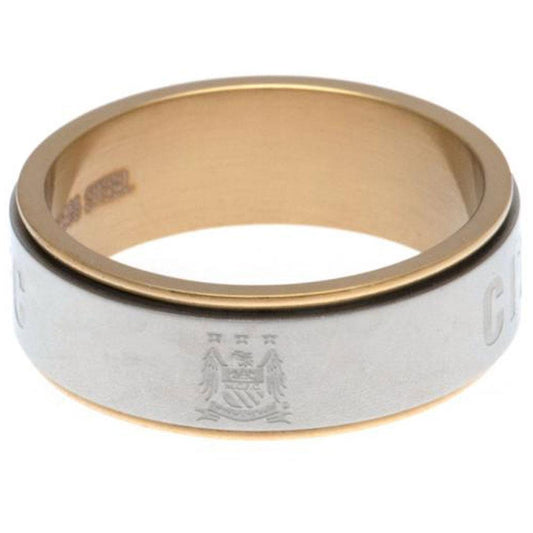 Manchester City FC Bi Colour Spinner Ring Small