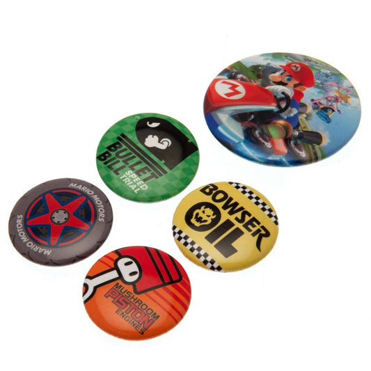 Mario Kart Button Badge Set