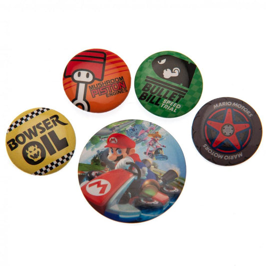 Mario Kart Button Badge Set