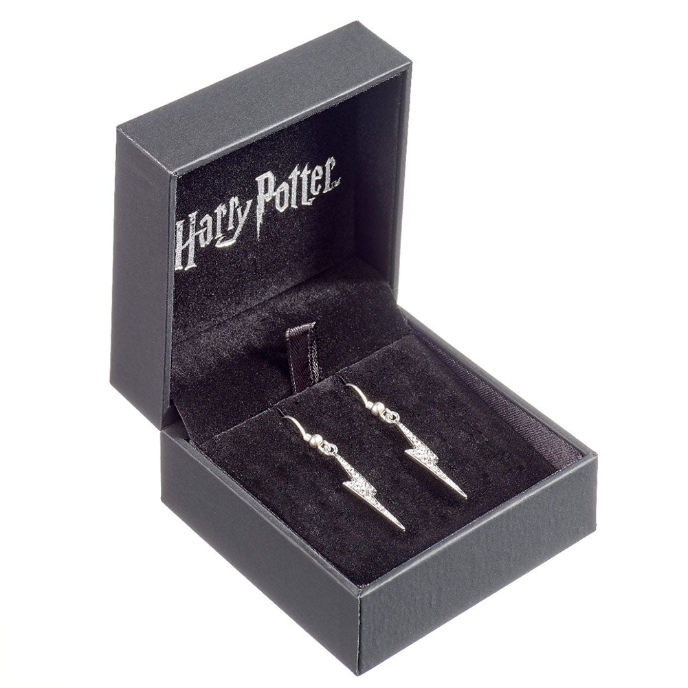 Harry Potter Sterling Silver Crystal Earrings Lightning Bolts