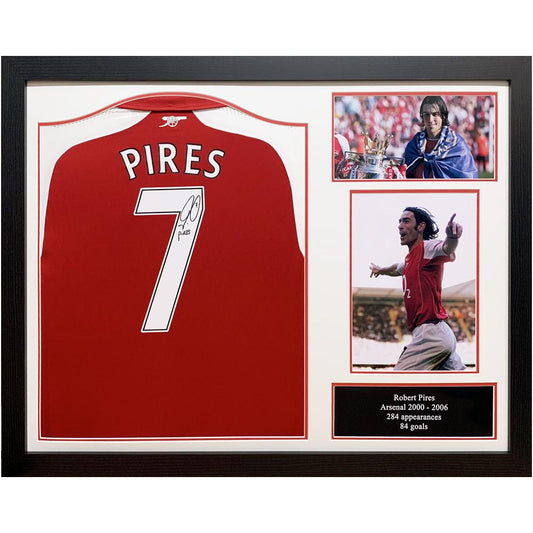 Arsenal FC Pires Signed Shirt (Framed)