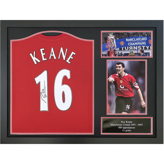 Manchester United FC Keane Signed Shirt (Framed)