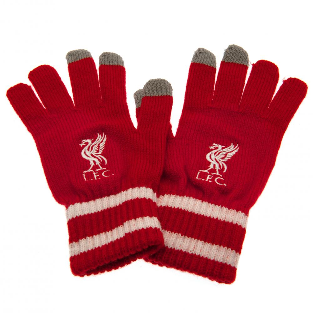 Liverpool FC Touchscreen Knitted Gloves Adult RD