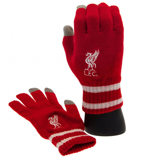 Liverpool FC Touchscreen Knitted Gloves Adult RD