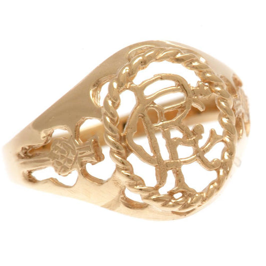 Rangers FC 9ct Gold Crest Ring Large