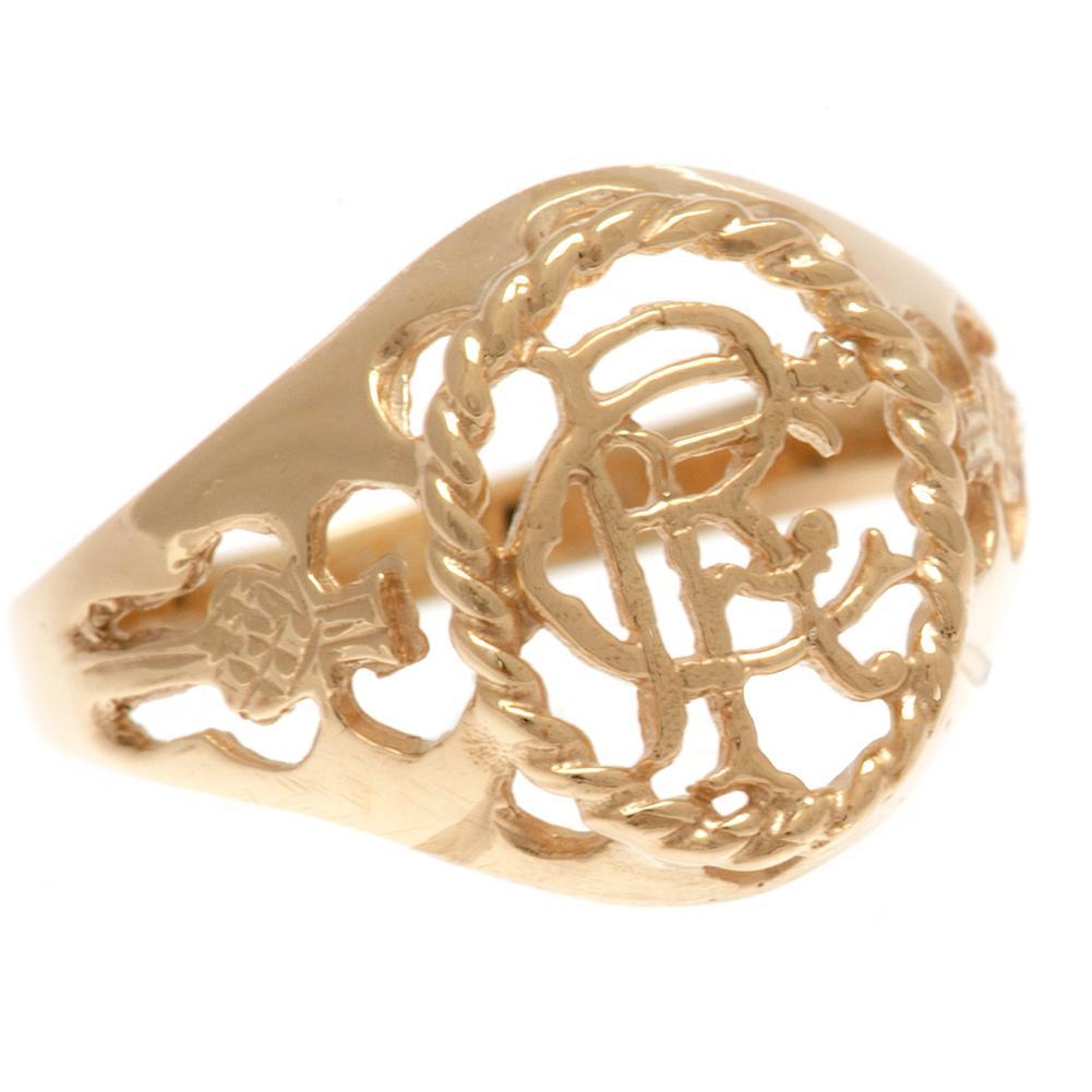 Rangers FC 9ct Gold Crest Ring Small