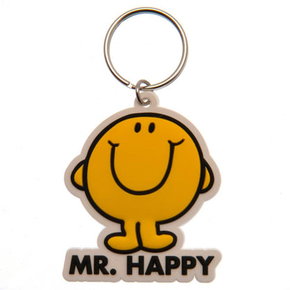 Mr Happy PVC Keyring