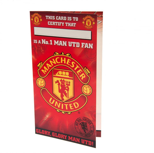 Manchester United FC Birthday Card No 1 Fan