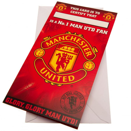 Manchester United FC Birthday Card No 1 Fan