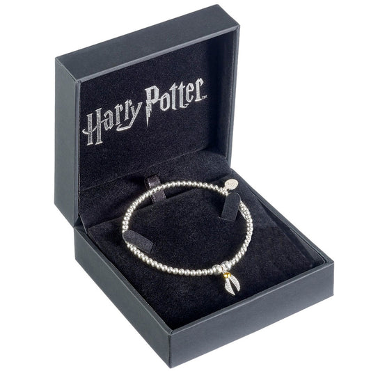 Harry Potter Sterling Silver Crystal Bracelet Golden Snitch