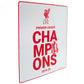 Liverpool FC Premier League Champions Metal Sign WT