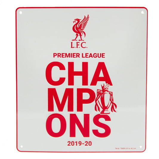 Liverpool FC Premier League Champions Metal Sign WT