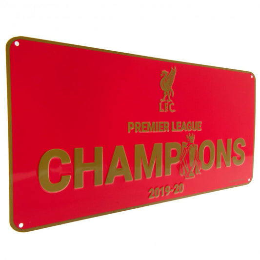 Liverpool FC Premier League Champions Metal Sign RD