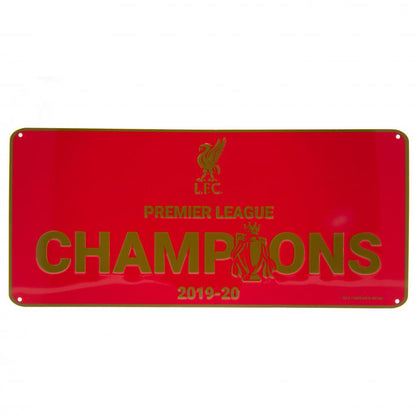 Liverpool FC Premier League Champions Metal Sign RD
