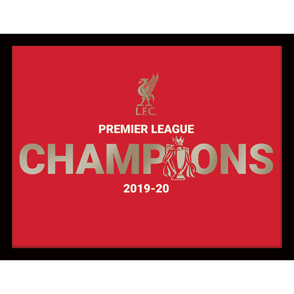 Liverpool FC Premier League Champions Metallic Picture 16 x 12