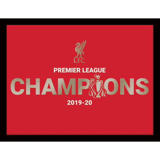 Liverpool FC Premier League Champions Metallic Picture 16 x 12