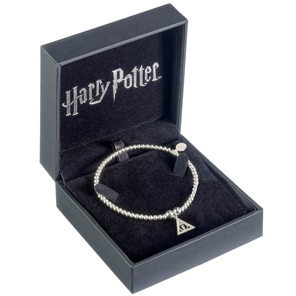 Harry Potter Sterling Silver Crystal Bracelet Deathly Hallows