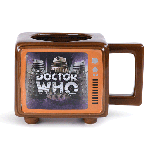 Doctor Who Retro TV Heat Changing 3D Mug