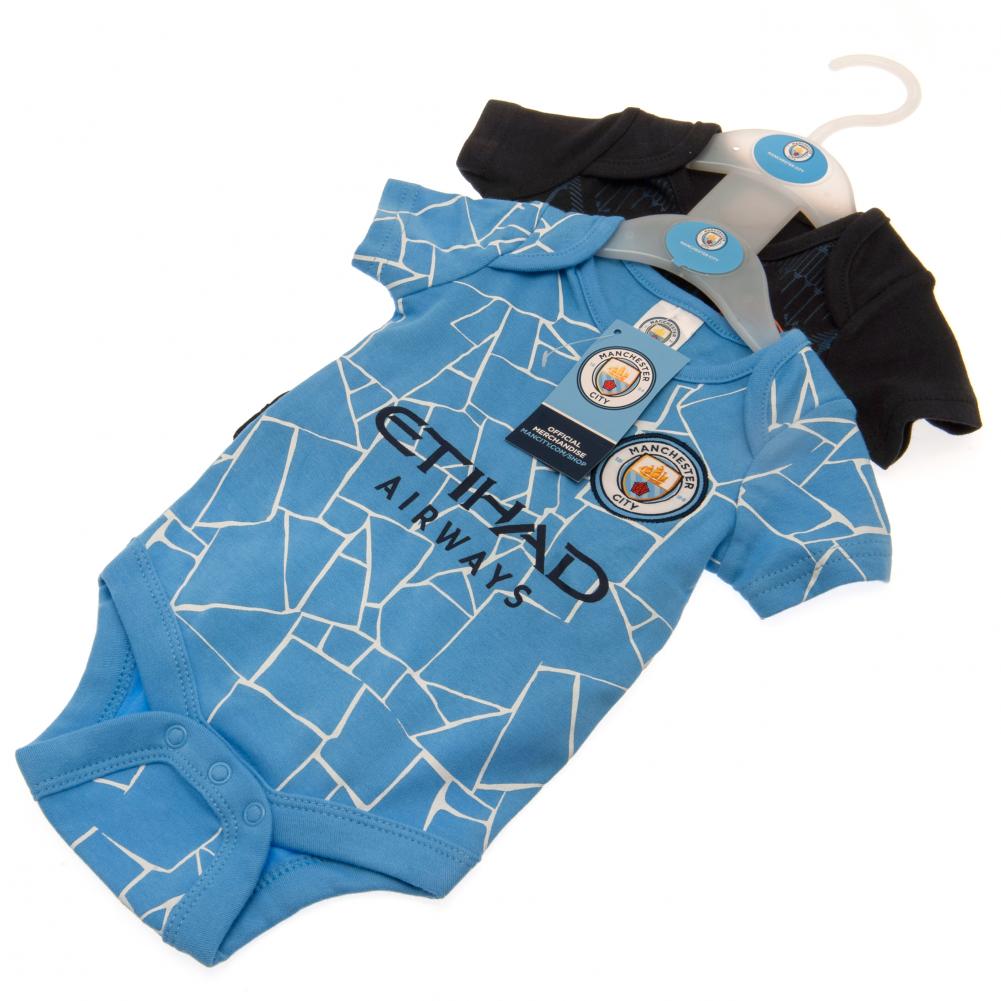 Manchester City FC 2 Pack Bodysuit 9/12 mths