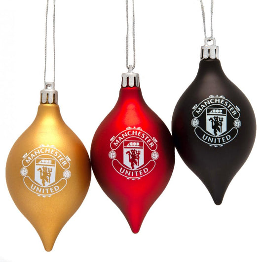 Manchester United FC 3pk Vintage Baubles