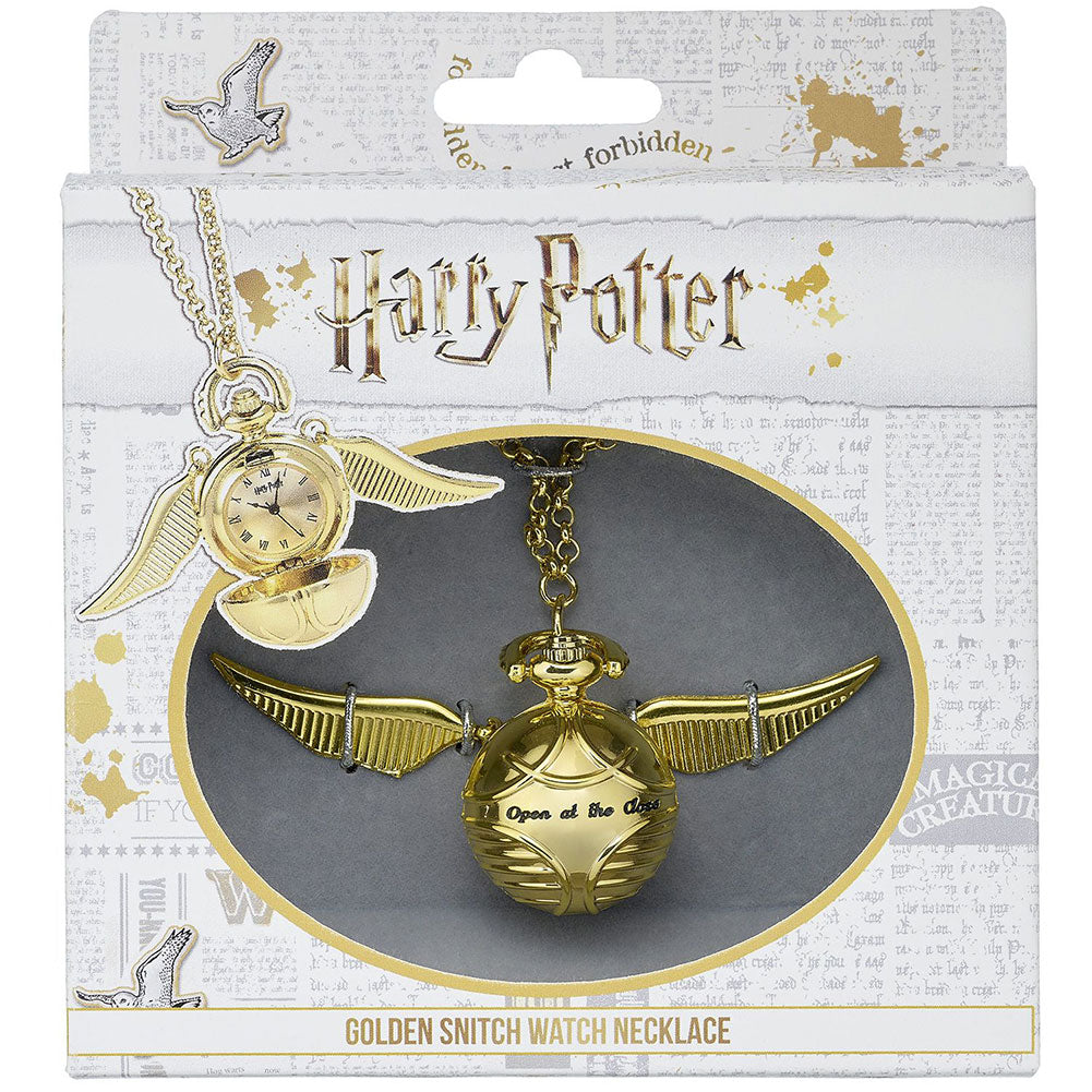 Harry Potter Gold Plated Golden Snitch Watch Necklace