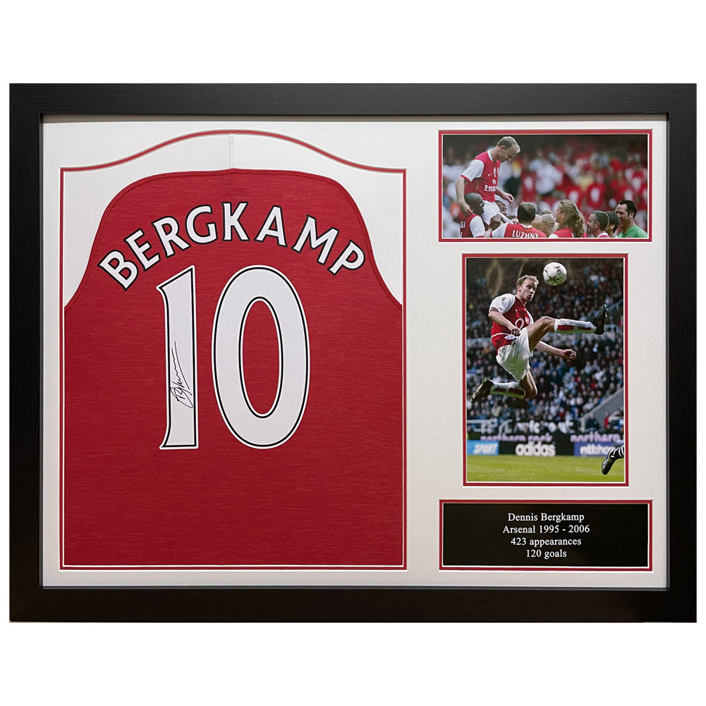 Arsenal FC Bergkamp Signed Shirt (Framed)