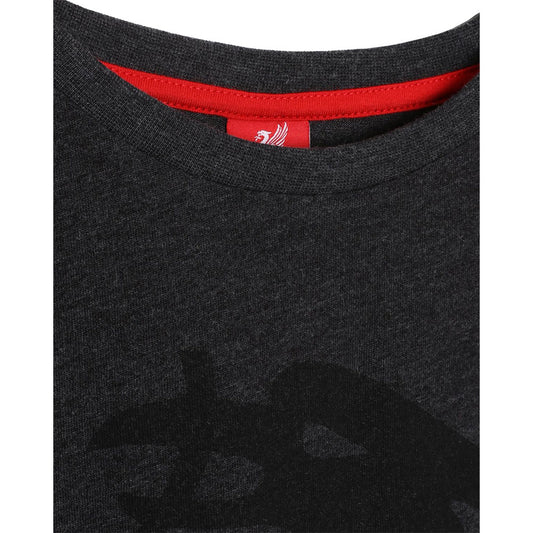 Liverpool FC Liverbird T Shirt Mens Charcoal Small