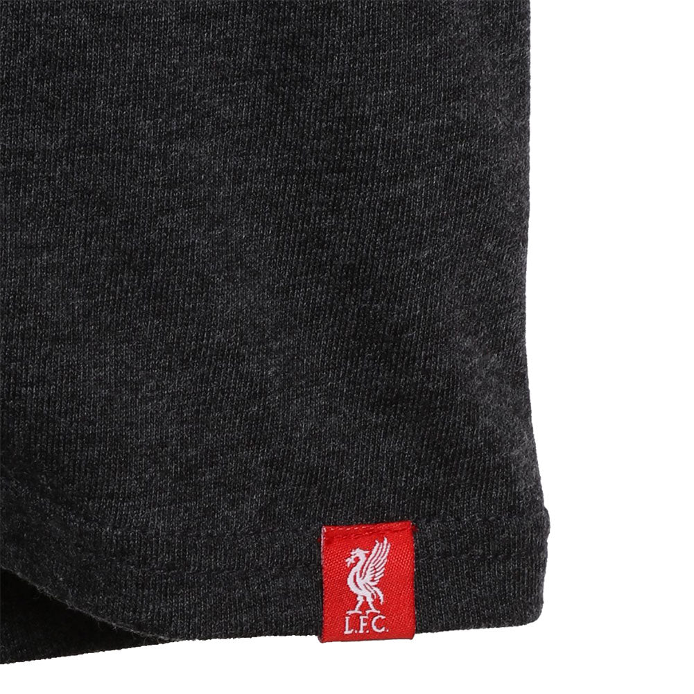 Liverpool FC Liverbird T Shirt Mens Charcoal Medium