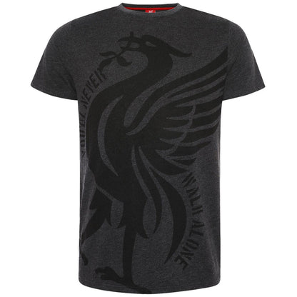 Liverpool FC Liverbird T Shirt Mens Charcoal XX Large