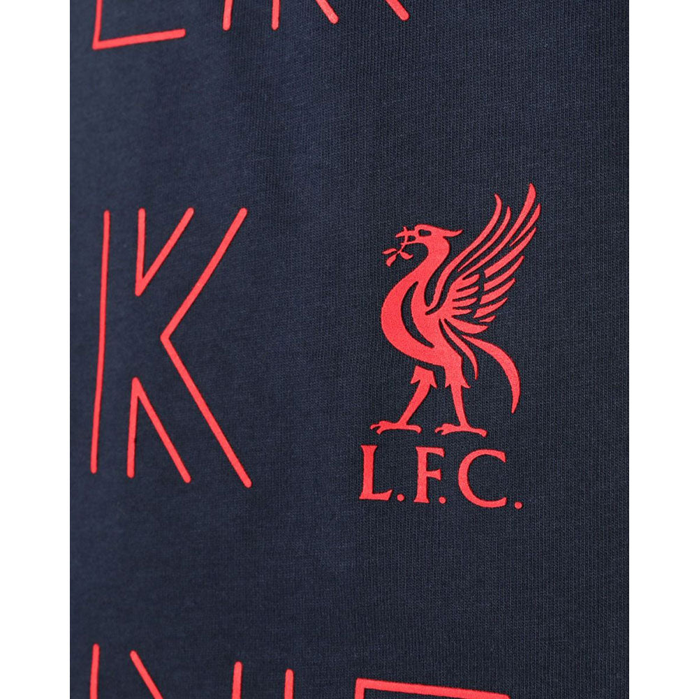 Liverpool FC YNWA T Shirt Junior Navy 3-4 Yrs