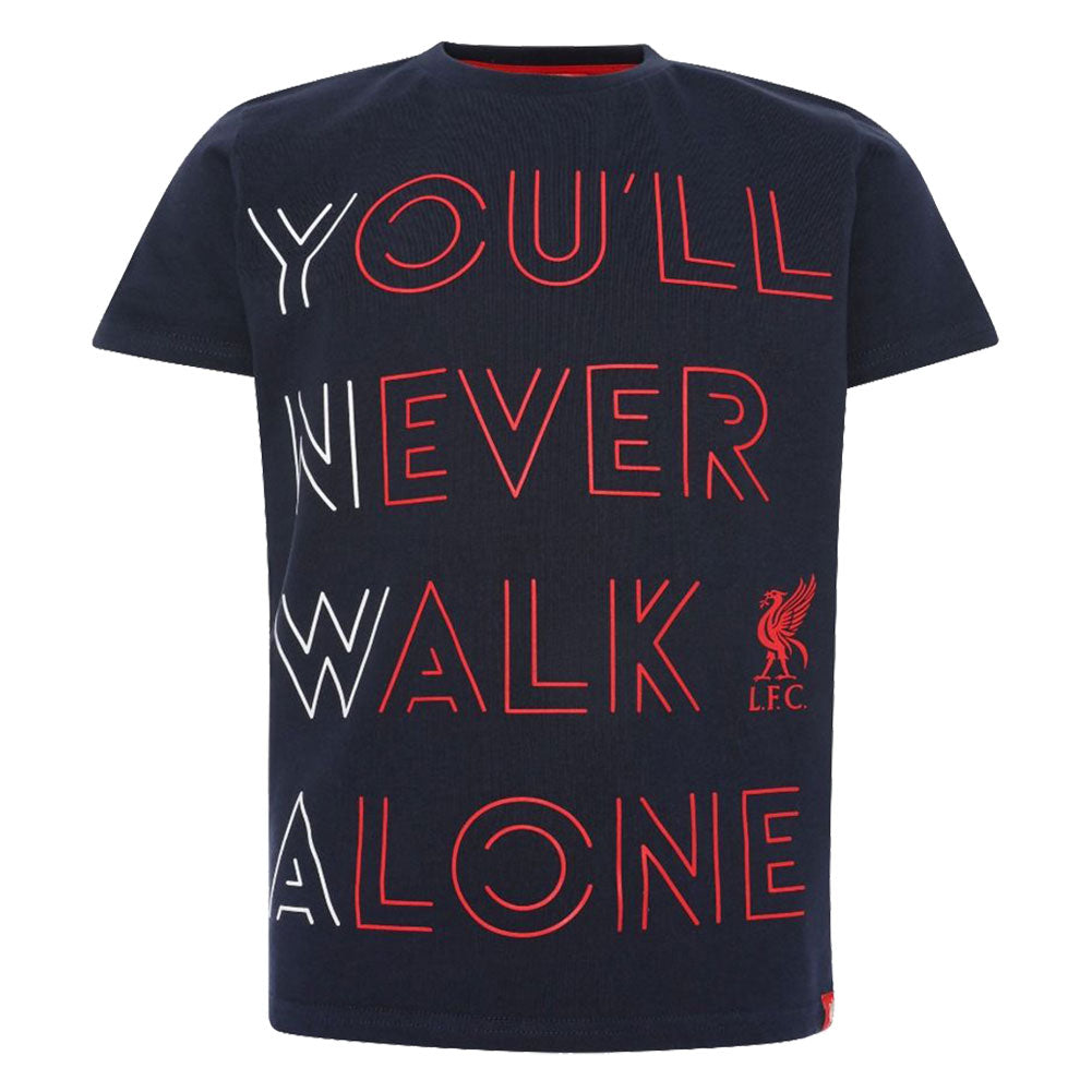 Liverpool FC YNWA T Shirt Junior Navy 3-4 Yrs