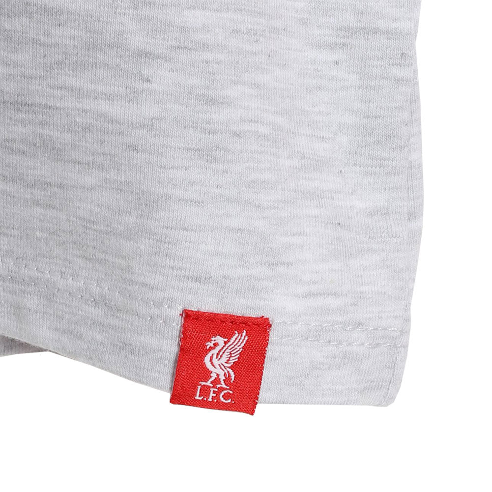 Liverpool FC Liverbird T Shirt Ladies Ice Marl 8