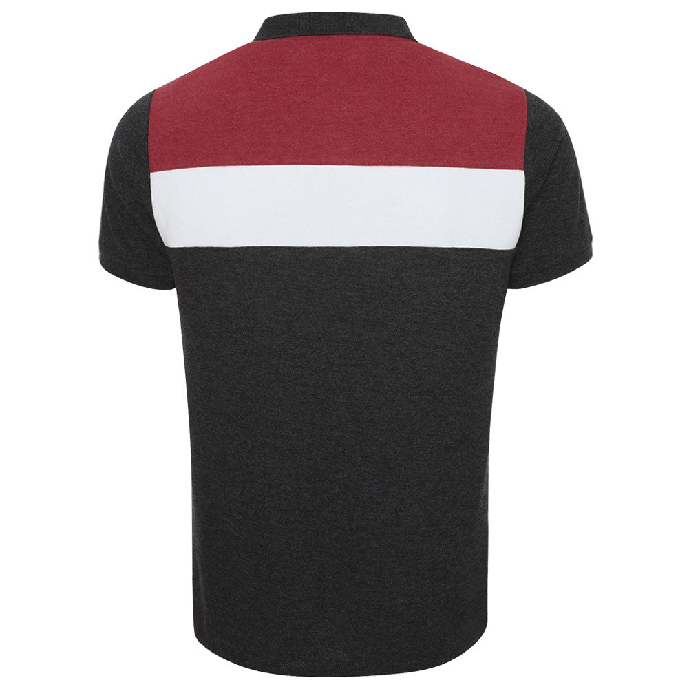 Liverpool FC Colour Block Polo Mens Charcoal Small