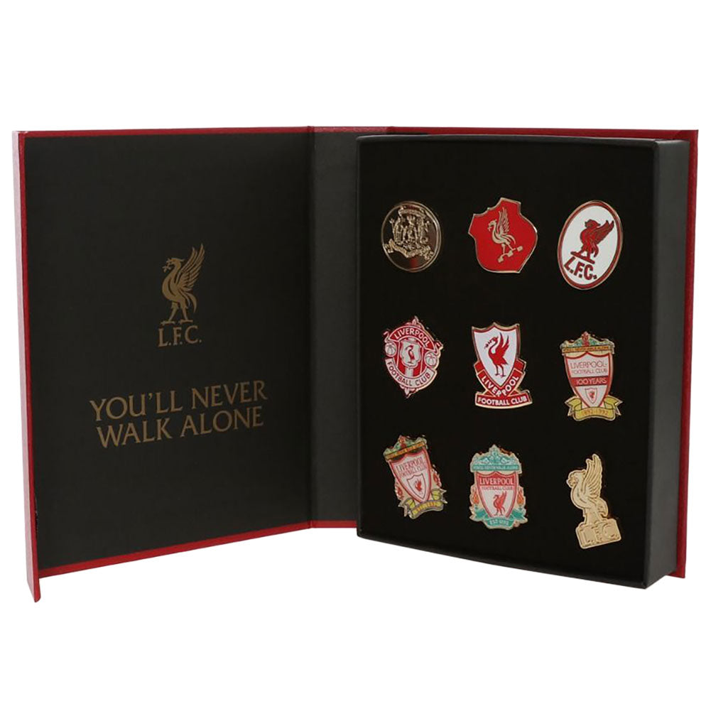 Liverpool FC 9pc Retro Crest Badge Set