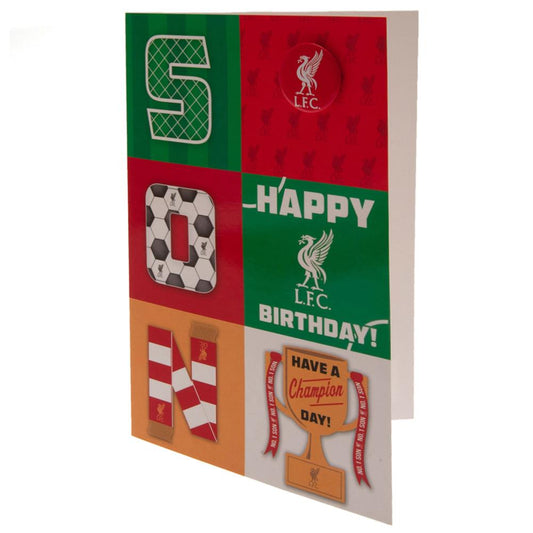 リバプールFC 誕生日カード 息子