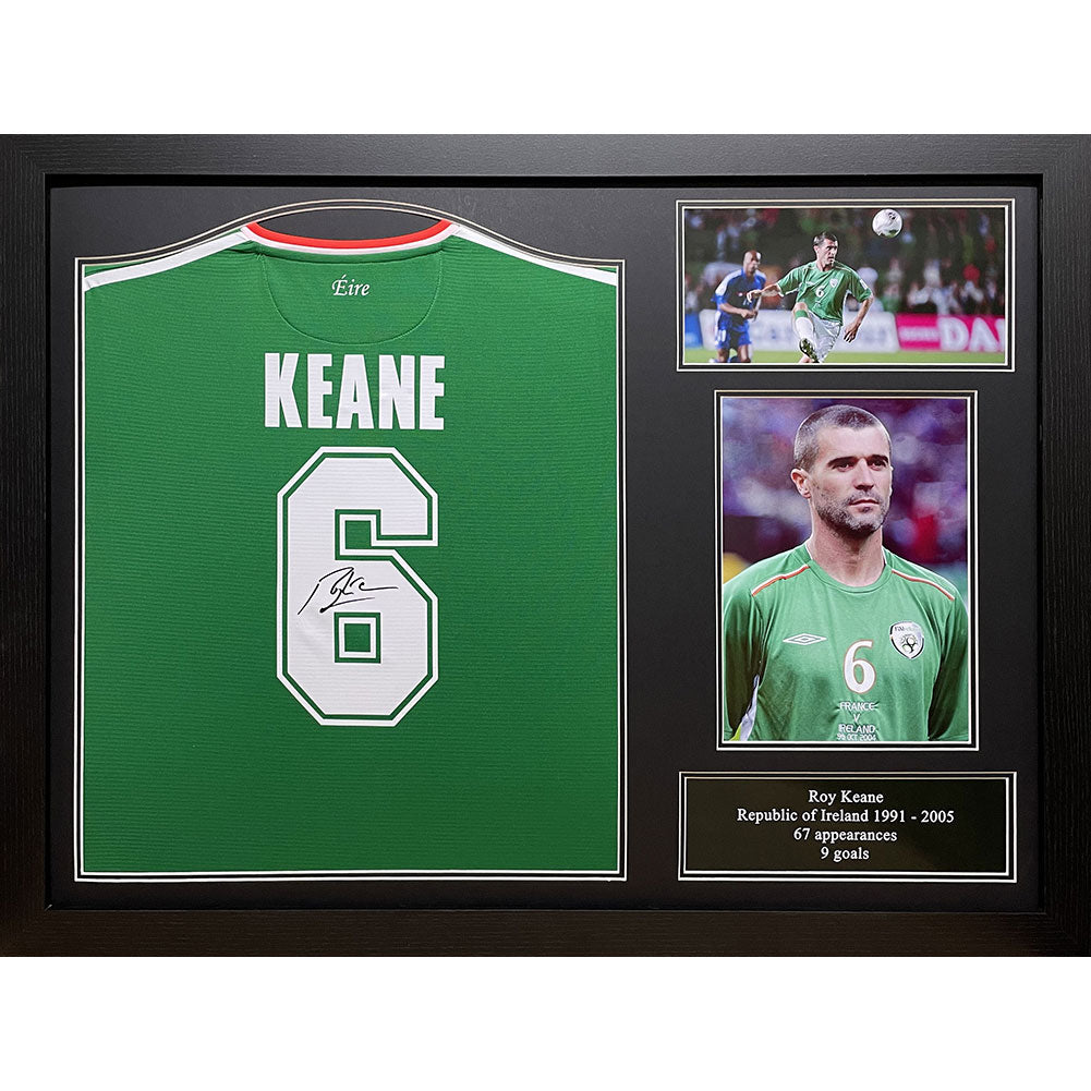 Republic of Ireland Keane Signed Shirt (Framed)