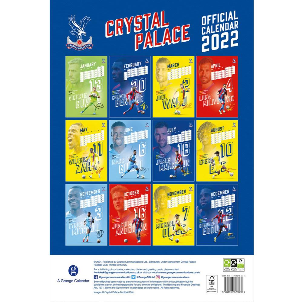 Crystal Palace FC Calendar 2022