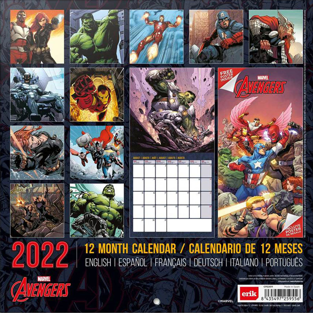 Avengers Calendar 2022