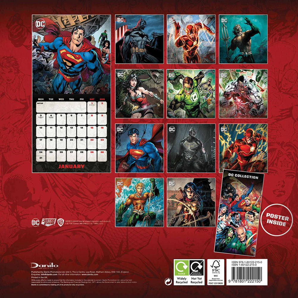 DC Comics Calendar 2022
