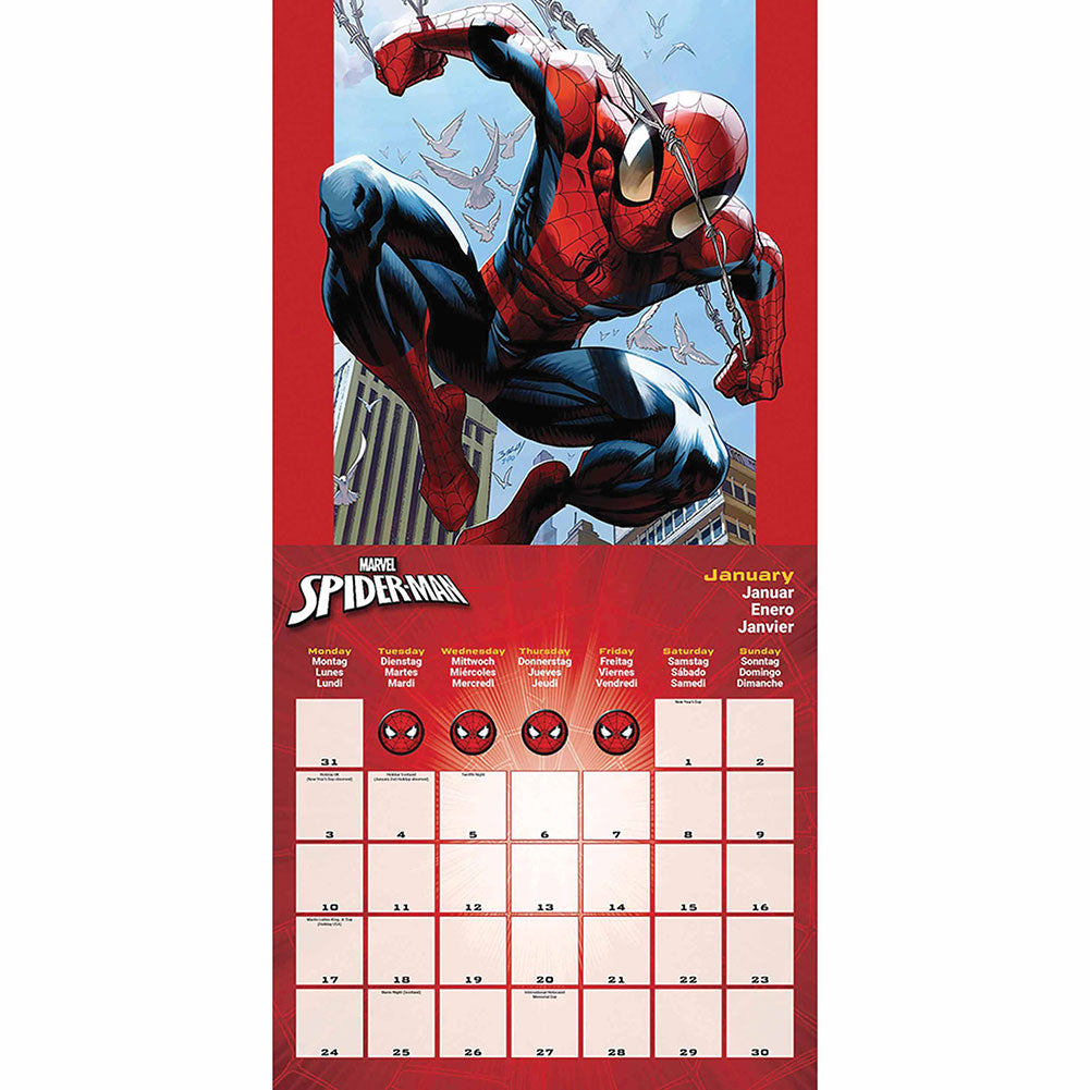 Spider-Man Calendar 2022