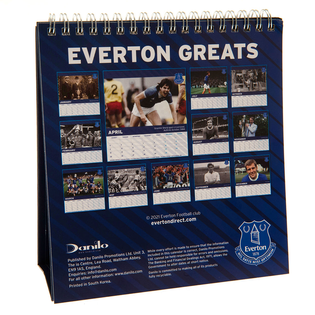 Everton FC Desktop Calendar 2022