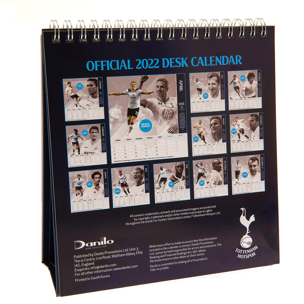 Tottenham Hotspur FC Desktop Calendar 2022