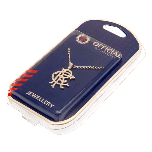 Rangers FC Silver Plated Pendant & Chain XL