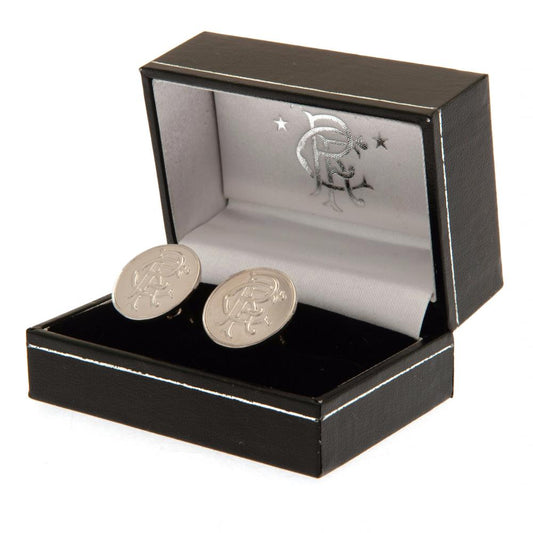 Rangers FC Silver Plated Formed Cufflinks